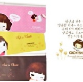 可愛妞妞票據收納袋 筆袋 雜物收納袋【60305】 特價：$20