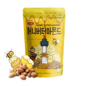 免運!韓國正宗 Murgerbon 蜂蜜奶油味-杏仁果 (200g) 200g/包 (5包，每包166.3元)