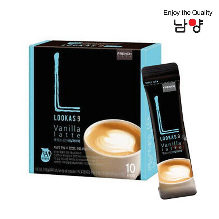 【LOOKAS 9】香草拿鐵咖啡10T 韓國南陽乳業