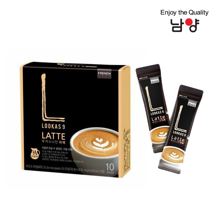 免運!【LOOKAS 9】原味拿鐵 Latte 10包入 Namyang 남양유업 韓國南陽乳業 149g(14.9g*10入)/盒  (8盒80包,每包15.4元)