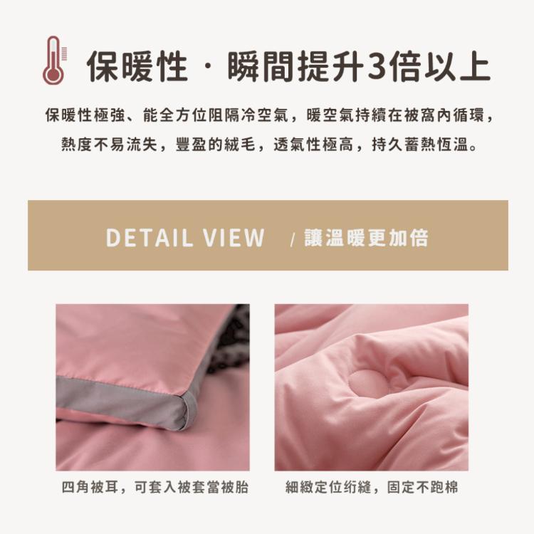 【沐眠居家】韓版雲朵絨 厚鋪棉保暖可水洗冬被 (180X210cm) 多色任選