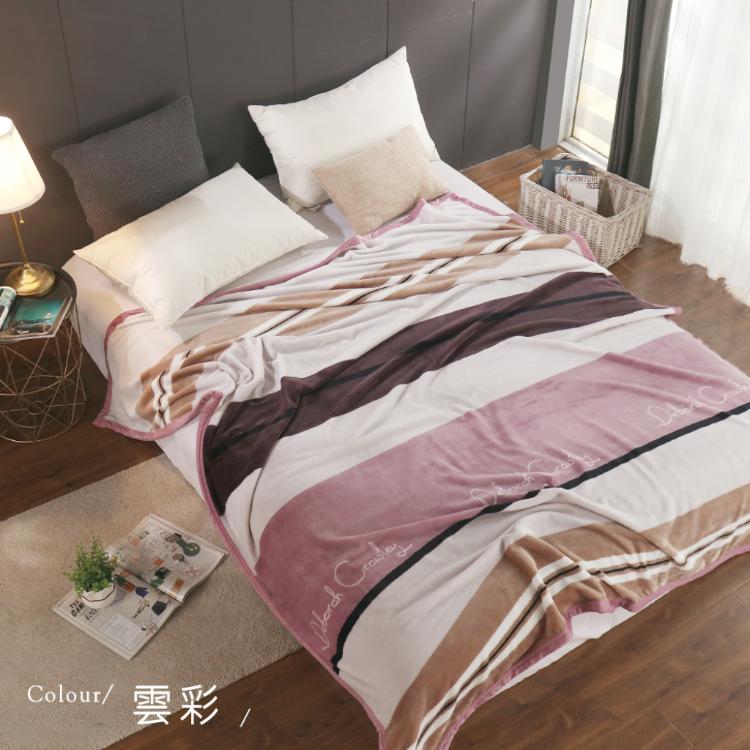 【沐眠居家】特大尺寸 專櫃厚邊保暖金貂法蘭絨毯 (180x210cm) ​多款任選