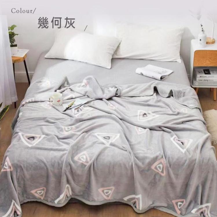【沐眠居家】特大尺寸 專櫃厚邊保暖金貂法蘭絨毯 (180x210cm) ​多款任選