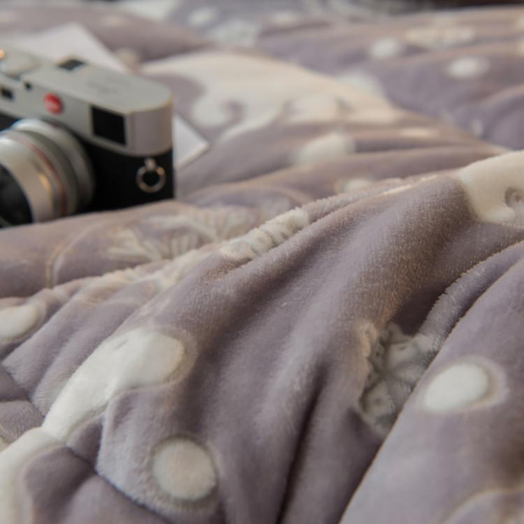 【沐眠居家】立體緹花羊羔絨鋪棉暖被 ( 150X200cm ) 熊寶貝