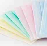 台灣製ISO-9001平面式三層防塵口罩成人款綠色,鼻部附固定片,100%台灣製造,50片盒裝