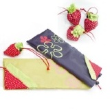 草莓購物袋/ 環保袋 / 摺疊環保袋 / 收納袋/購物袋 /婚禮小物/背包吊飾