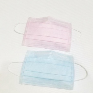 台灣製ISO-9001平面式三層防塵口罩幼幼款,鼻部附固定片,100%台灣製造,50片盒裝