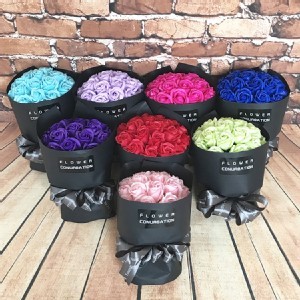 韓風20朵創意甜蜜手捧玫瑰香皂花束 婚慶禮品畢業禮情人節