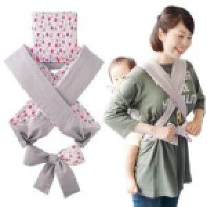 &恩˙軒百貨&日本MINI-ZONE X型(后背型)寬版減壓省力背帶/可調整式 嬰兒背巾 背帶