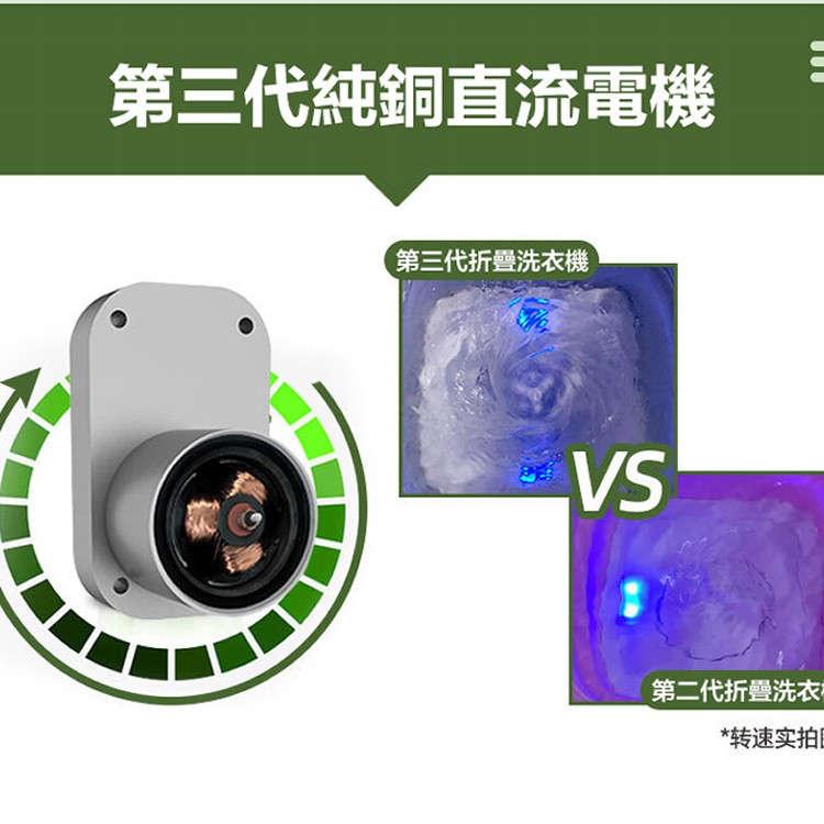 【DaoDi】第三代折疊洗衣機藍光臭氧校雙效(迷你洗衣機/摺疊洗衣機/洗衣神器)(任選)