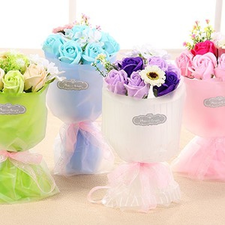 女神玫瑰香皂花束 婚慶禮品畢業禮情人節生日求婚母親節