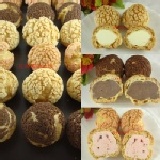 綜合波蘿泡芙 原味2草莓2巧克力2