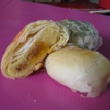 綠豆椪(內餡肉鬆.蛋)---8入禮盒 ~60年老店,招牌人氣商品,鹹蛋黃鬆軟,獨特配方自製肉鬆,爽口不膩 特價：$260