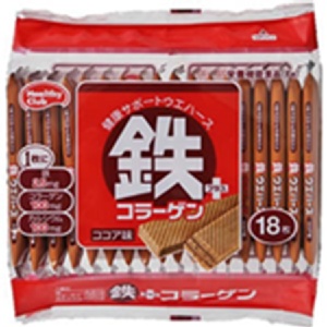 預購日本加鐵質膠原蛋白巧克力口味夾心餅乾 特價：$200