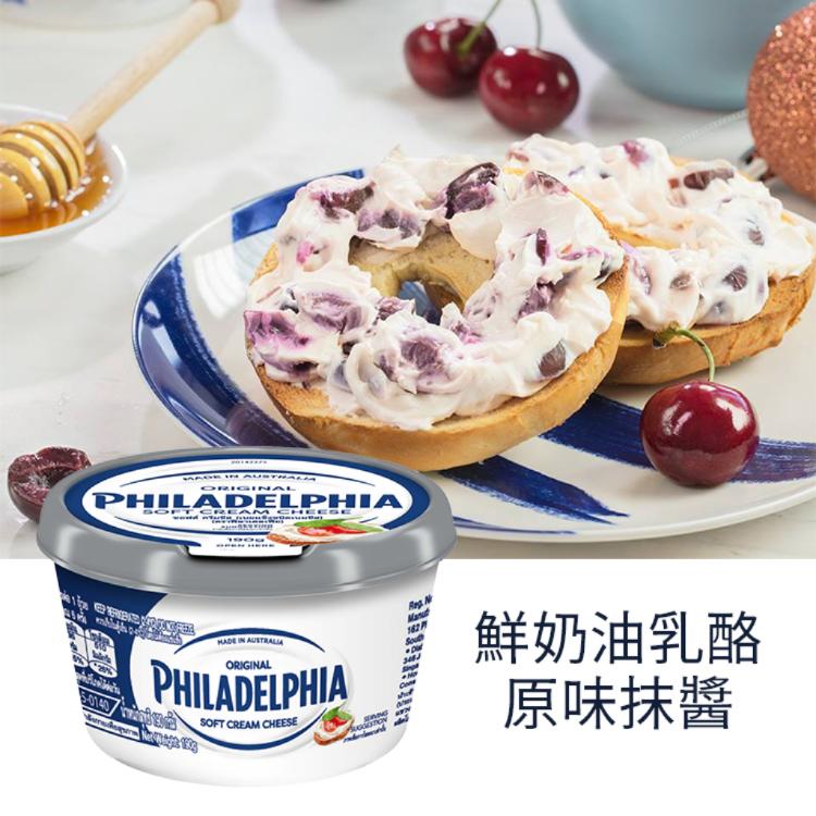 免運!【PHILADELPHIA菲力】鮮奶油乳酪 原味抹醬190g 270ml  (18盒,每盒127.1元)