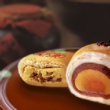 中秋武林 牛刀小試 試吃組 滿23盒每盒99元:招牌魯肉綠豆凸2個 招牌蛋黃酥2個 特價：$150