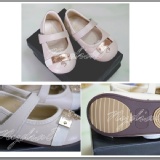 全手工杏色英文字母 娃娃 淑女 公主鞋