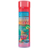 Faber-Castell 紅色系列兒童水性彩色鉛筆 棒棒筒裝 24色