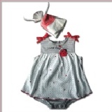 白色瓢蟲哈裙+帽子