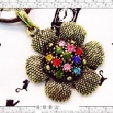 格格飾品__{復刻版}古銅HEART系**項鍊經典小花花(項鍊1入)