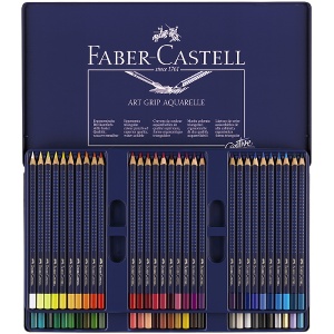 Faber-Castell GRIP 藍色系列藝術水彩色鉛筆 60色