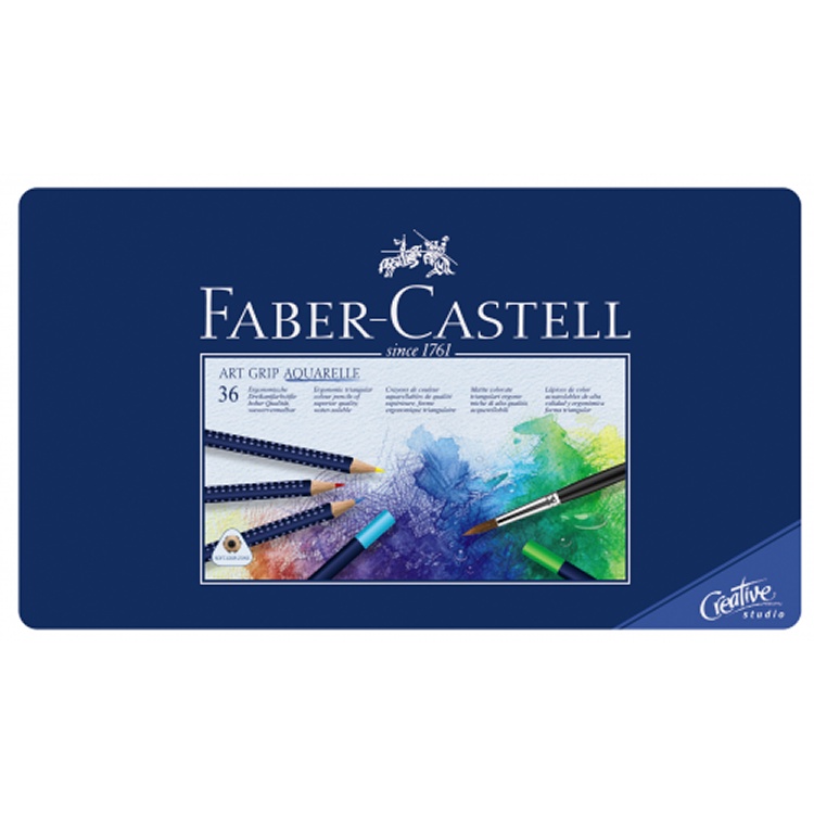 Faber-Castell GRIP 藍色系列藝術水彩色鉛筆 36色