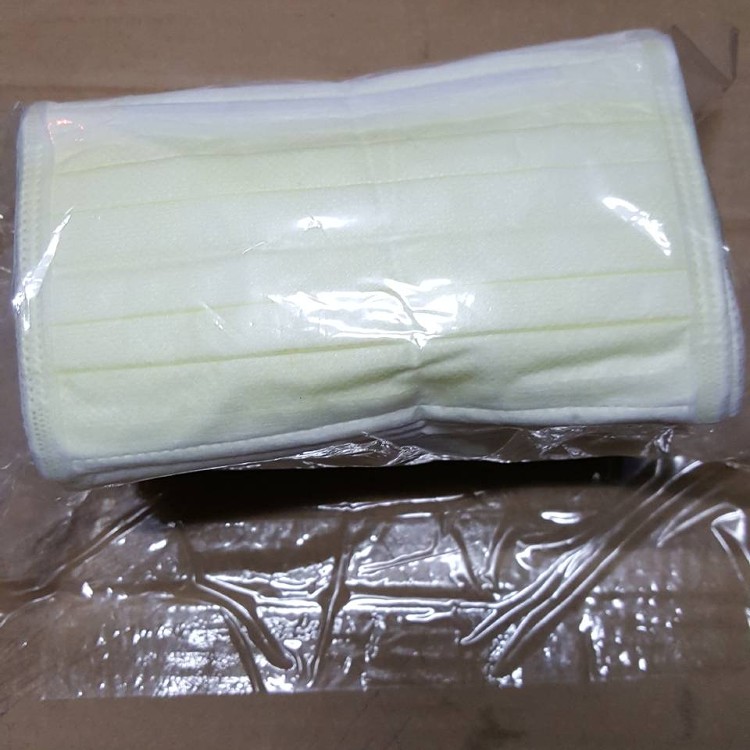 兒童素面-黃色口罩袋裝