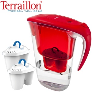 【Terraillon】倫波諾濾水壺2.1L濾水壺-鮮紅色