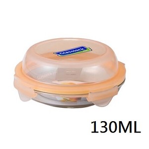 130ml韓國圓盤玻璃保鮮盒