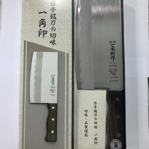 日本一角別作不銹鋼菜刀-日本製-角型