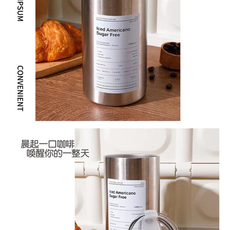【CityStar】美式款不鏽鋼帶蓋吸管冰霸杯保溫杯 (600ml)