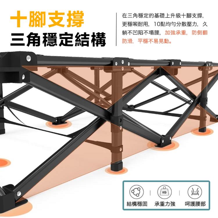 【DaoDi】折疊床 十腿方管躺椅摺疊床贈背袋