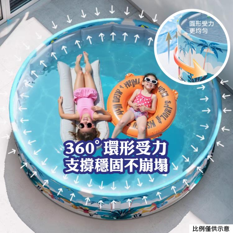 【DaoDi】泳池 免充氣折疊游泳池1.6米(附豪華戲水組)
