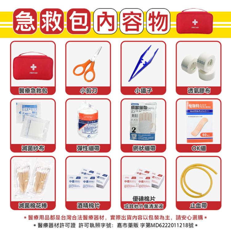 緊急避難包+急救包 專業地震防災包(地震包 急難救助包 避難包 防災包 急救防災包 急救包)