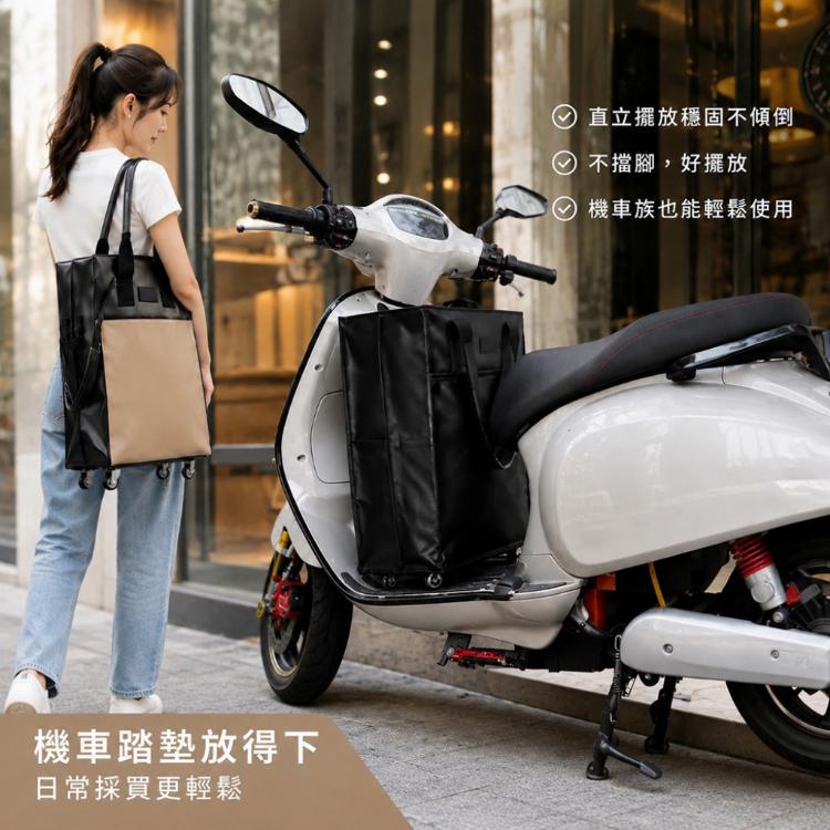 【DaoDi】購物登機包 皮革防水 折疊購物袋推車 旅行包 折疊購物車 登機包 旅行袋 摺疊購物車