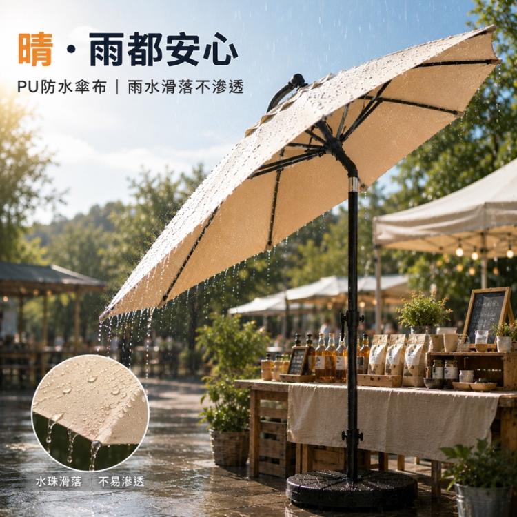【DaoDi】真正防雨 戶外遮陽傘 可轉向 庭院傘 擺攤傘 可調角度 露營傘 戶外市集傘