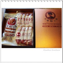 花蓮郭火腿1小1高禮盒(600g小火腿1條+500g金門高梁香腸1包)單盒