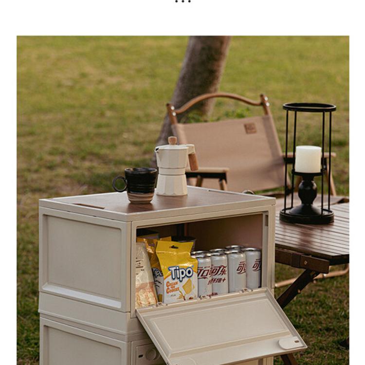 【DaoDi】原木板雙開折疊收納箱中號( 露營收納箱 置物箱 後車收納箱 車箱置物收納)