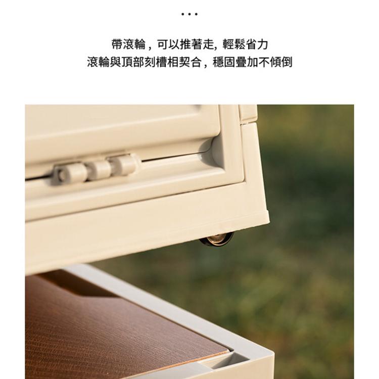 【DaoDi】原木板雙開折疊收納箱中號( 露營收納箱 置物箱 後車收納箱 車箱置物收納)