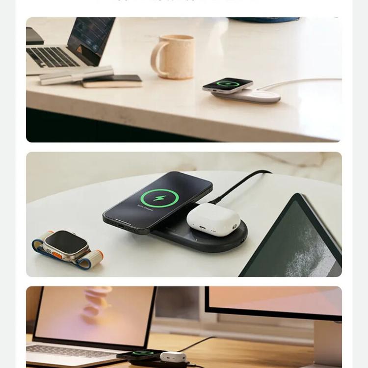 Belkin BOOST CHARGE PRO Qi2 15W 2合1 磁吸無線充電板 WIZ021