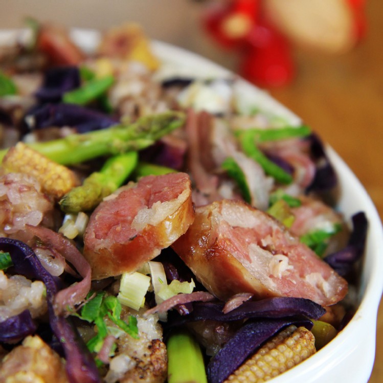 花蓮郭火腿1小1高禮盒(600g小火腿1條+500g金門高梁香腸1包)單盒