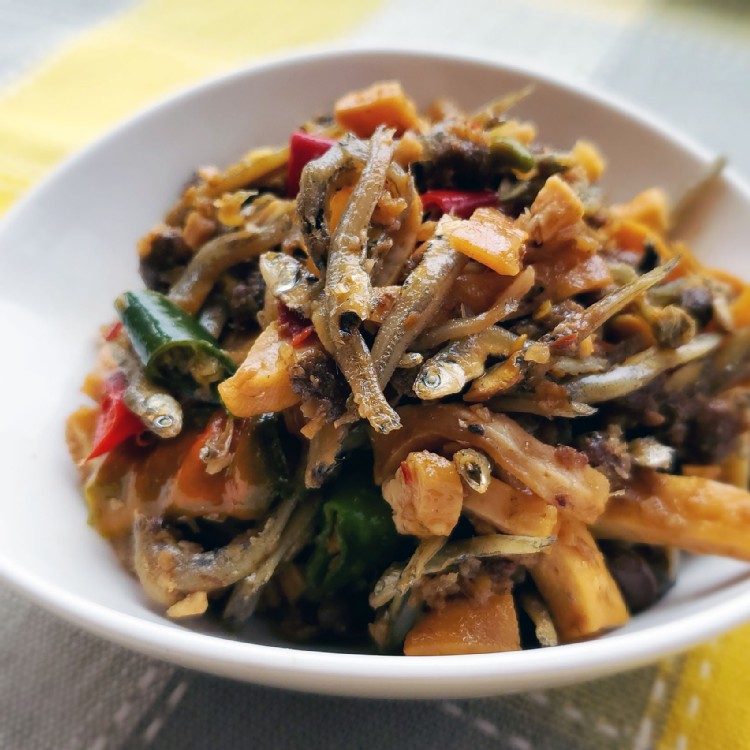 ◆春節預購專用賣場◆手工小菜系列-香炒糯米椒豆干小魚乾