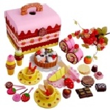 木製過家家玩具-草莓系列巧克力生日蛋糕組 (預購)