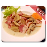 奶油蘑菇培根義大利麵醬 (不含麵)