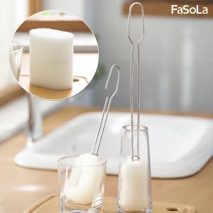 FaSoLa 不鏽鋼爆破蜂窩海綿可替換式杯刷
