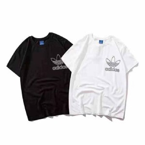 Adidas愛迪達三葉草短T短袖衣服男女同款時尚LOGO寬松透氣純棉T恤
