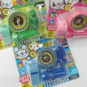 韓版創意玩具超Q小手電+指南針手電筒+哨子3合1套裝