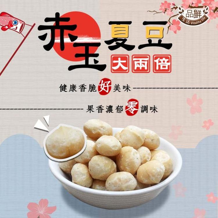 【品鮮生活】2倍大！赤玉夏威夷果王XL罐裝350g 無調味 選用澳洲最大顆0號豆