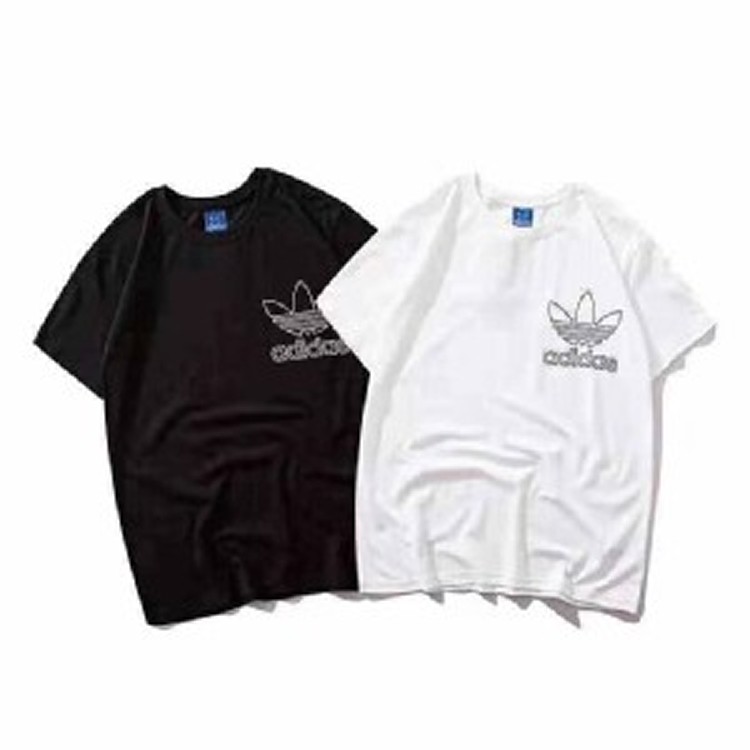 Adidas愛迪達三葉草短T短袖衣服男女同款時尚LOGO寬松透氣純棉T恤