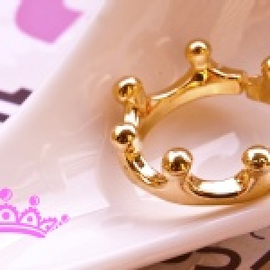 【alice's 愛麗絲】 金色簡約光面皇冠開口戒指 J1-21-018